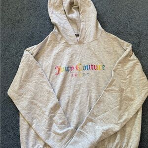 Juicy Couture Multicolor Logo Gray Hoodie